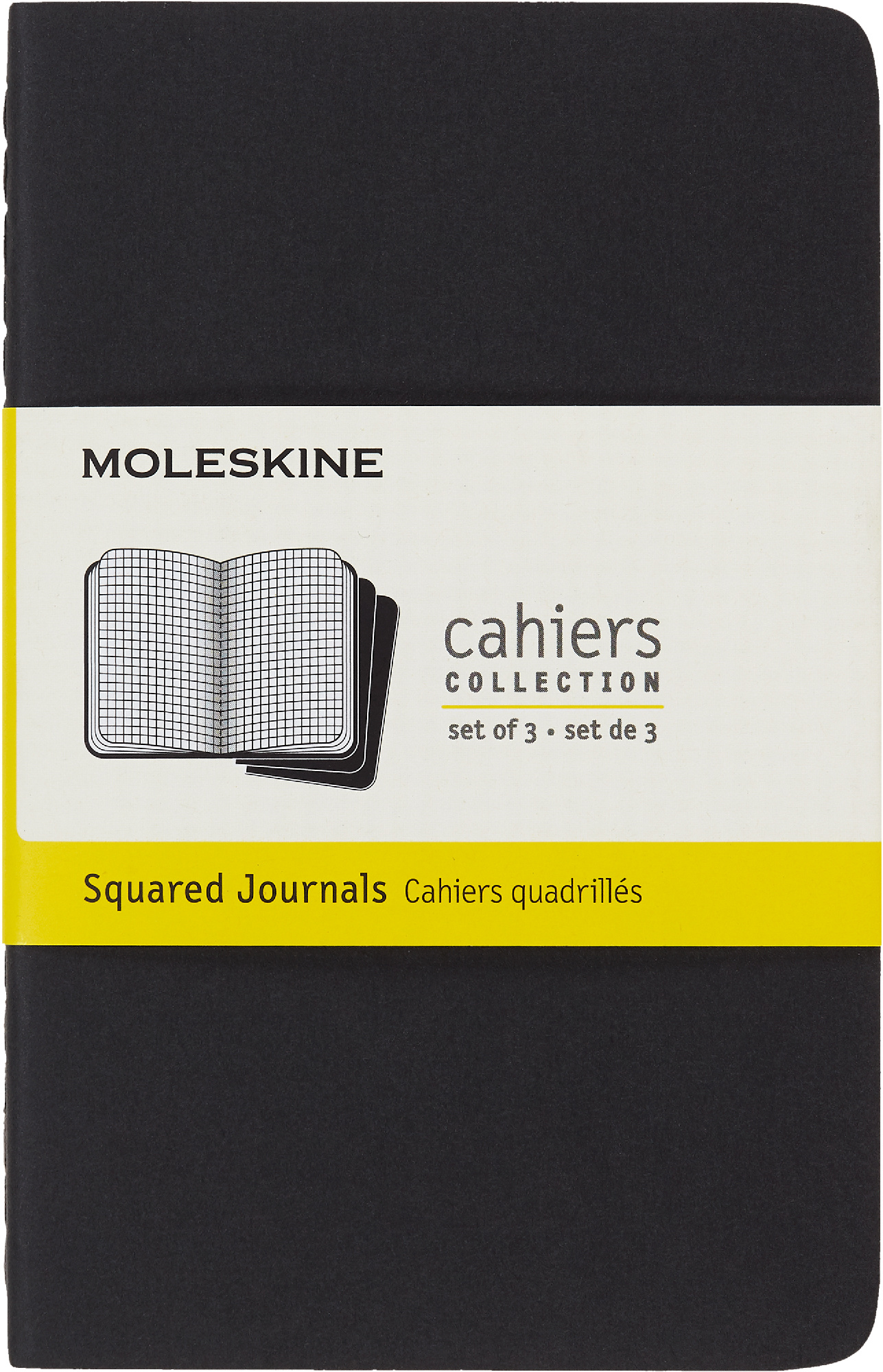 Блокнот Moleskine CAHIER JOURNAL QP312 Pocket 90x140мм обложка картон 64стр. клетка черный (3шт)