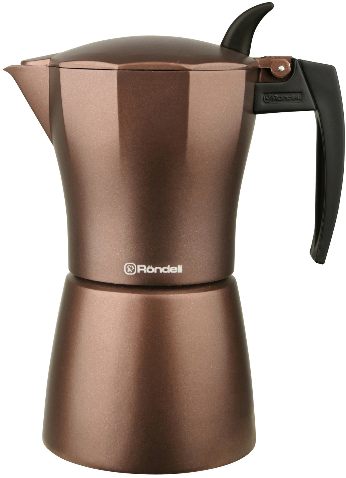 Кофеварка гейзерн. Rondell Kortado RDA-399 0.45л алюминий коричневый Кофеварка гейзерн. Rondell Kortado RDA-399 0.45л алюминий коричневый