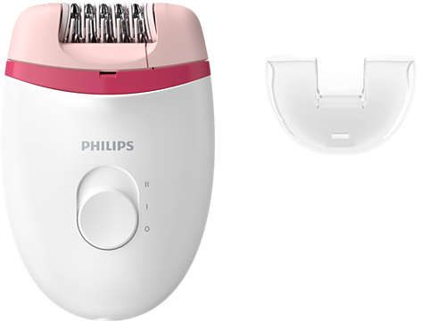 Эпилятор Philips BRE235/00 скор.:2 насад.:1 от электр.сети белый/розовый