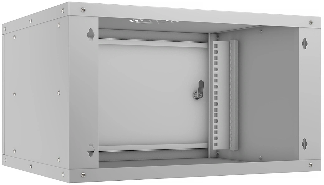 Шкаф коммутационный Cabeus (WSC-05D-6U55/45M) настенный 6U 550x450мм пер.дв.металл 30кг серый 390мм 11кг 220град. 320мм IP20 сталь
