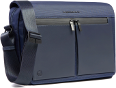 Сумка-мессенджер для ноутбука Piquadro Orion CA6627S136/BLU синий ткань/натур.кожа