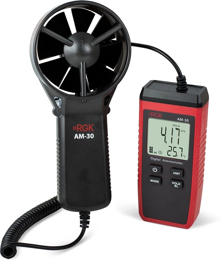 Термоанемометр RGK AM-30 портативный крыльчатый красный/черный (776332)