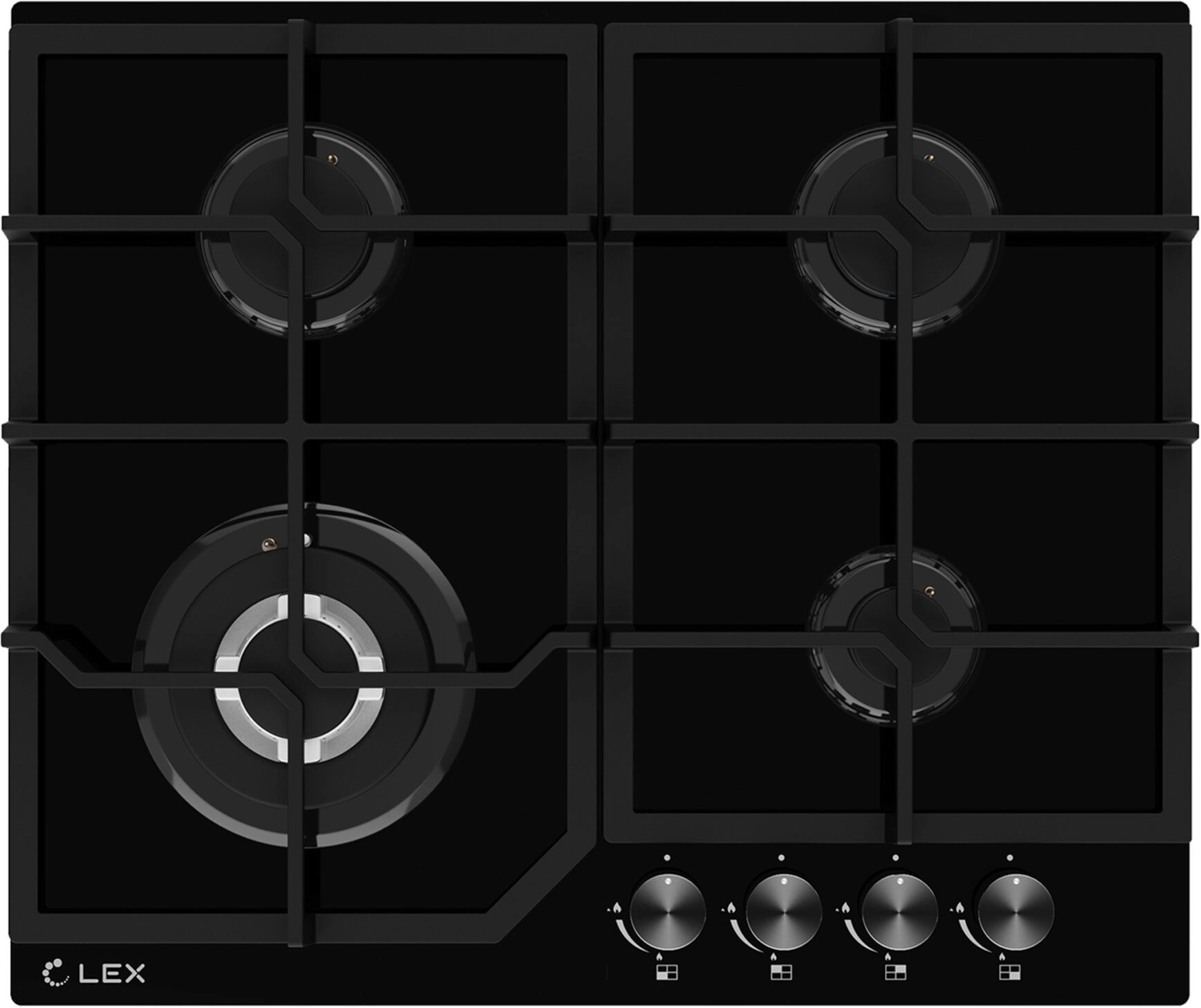 Газовая варочная поверхность Lex GVG 640-1 BBL черный