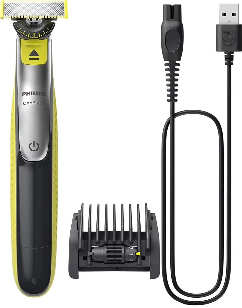 Триммер Philips QP2734/23 черный/салатовый 1Вт