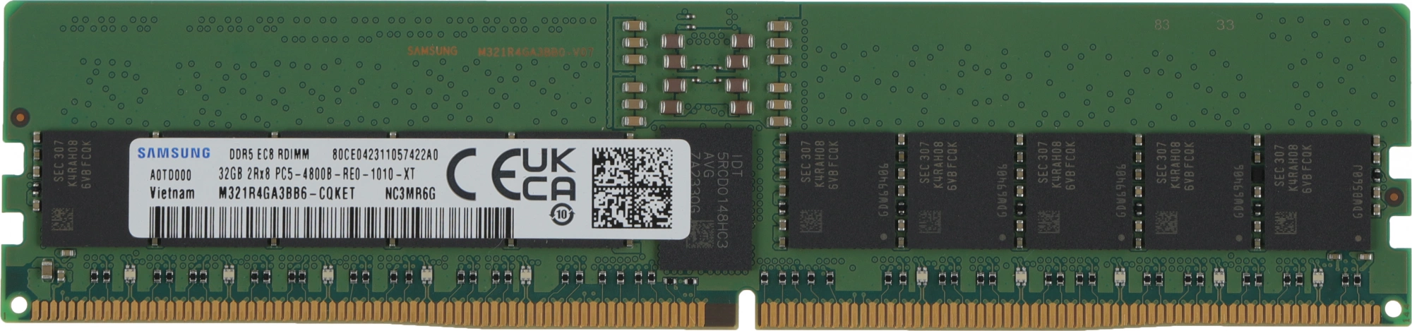 Память DDR5 Samsung M321R4GA3BB6-CQKET 32Gb RDIMM ECC Reg PC5-38400