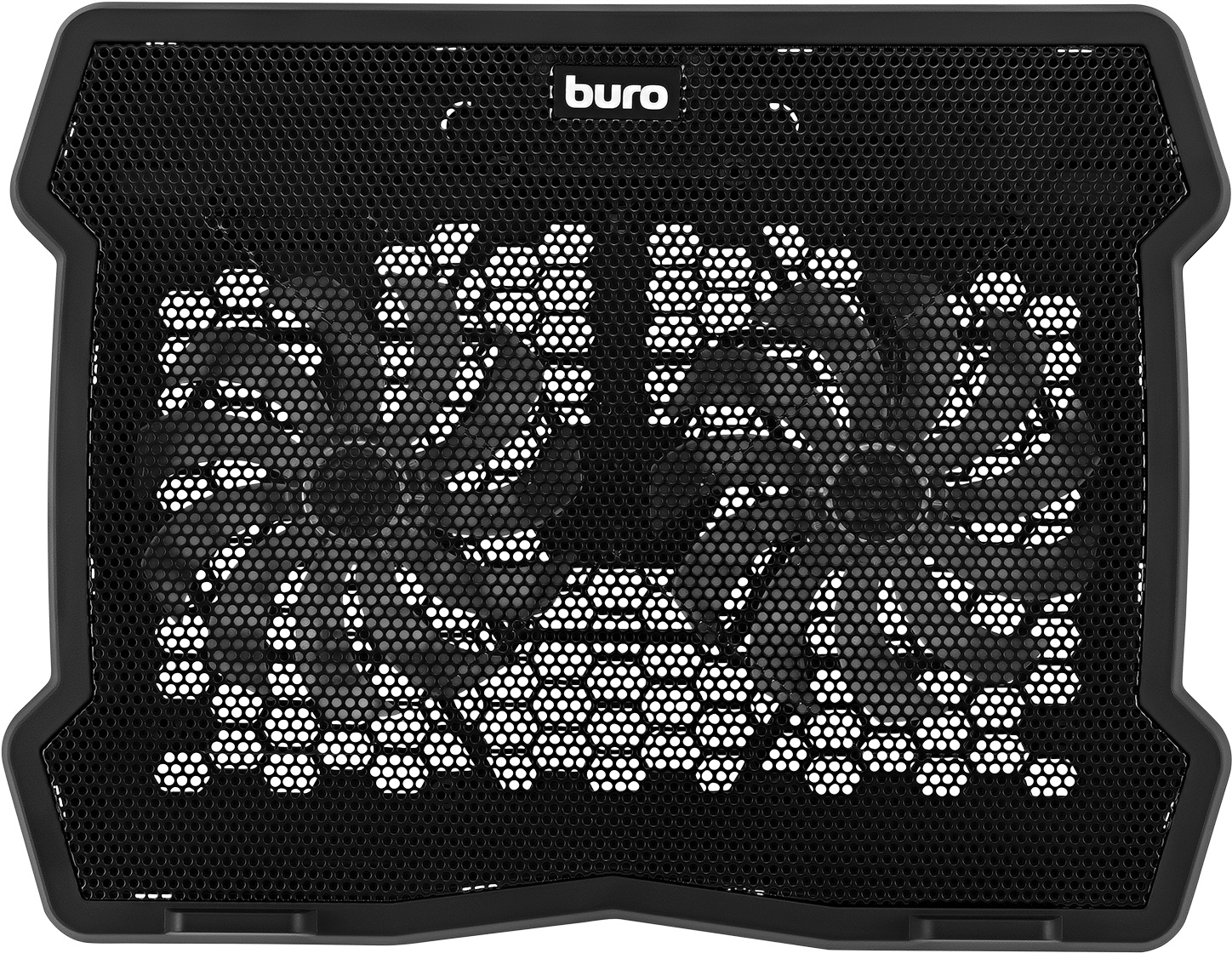Подставка для ноутбука Buro BU-LCP150-B213 15"335x265x22мм 74.35дБ 1xUSB 2x 140ммFAN 480г металлическая сетка/пластик черный