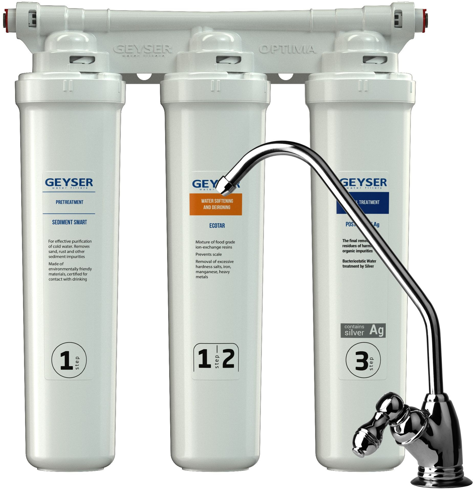 Водоочиститель Гейзер Оптима Старт белый 11068л.