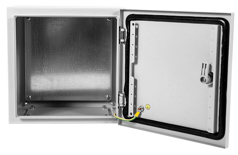Шкаф электротехнический Elbox EMW-300.200.150-1-IP66 настенный 200мм 150мм несъемн.бок.пан. 50кг серый