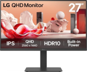 Монитор LG 27" 27BA45QB-B черный IPS LED 5ms 16:9 HDMI M/M матовая HAS Piv 1000:1 350cd 178гр/178гр 2560x1440 100Hz DP 2K 7кг
