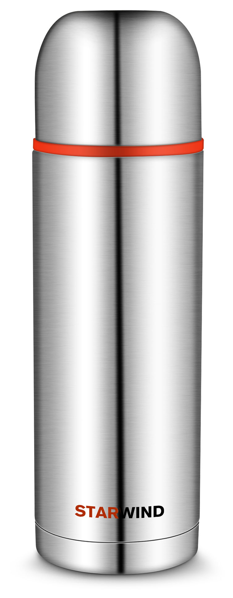 Термос Starwind 20-1000 1л. серебристый/красный картонная коробка