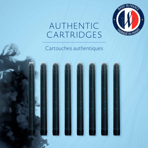 Картридж Waterman Standard (S0110850) Intense Black чернила для ручек перьевых (8шт)
