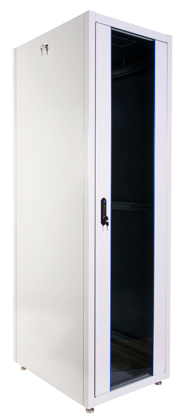 Шкаф коммутационный ЦМО (ШТК-Э-42.6.8-44АА) напольный 42U 600x800мм пер.дв.перфор. задн.дв.перфор. 2 бок.пан. направл.под закл.гайки 710кг серый 715мм 87кг 180град. 1987мм IP20 сталь