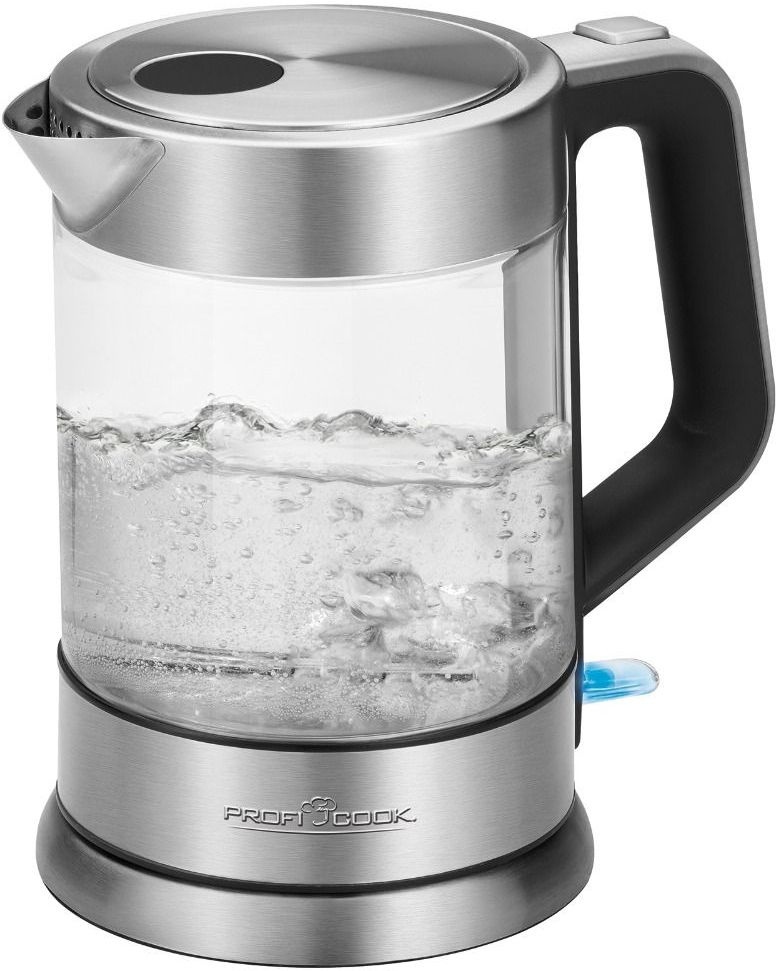 Чайник электрический Profi Cook PC-WKS 1107 G 1.5л. 2200Вт нержавеющая сталь корпус: стекло/металл (501107)
