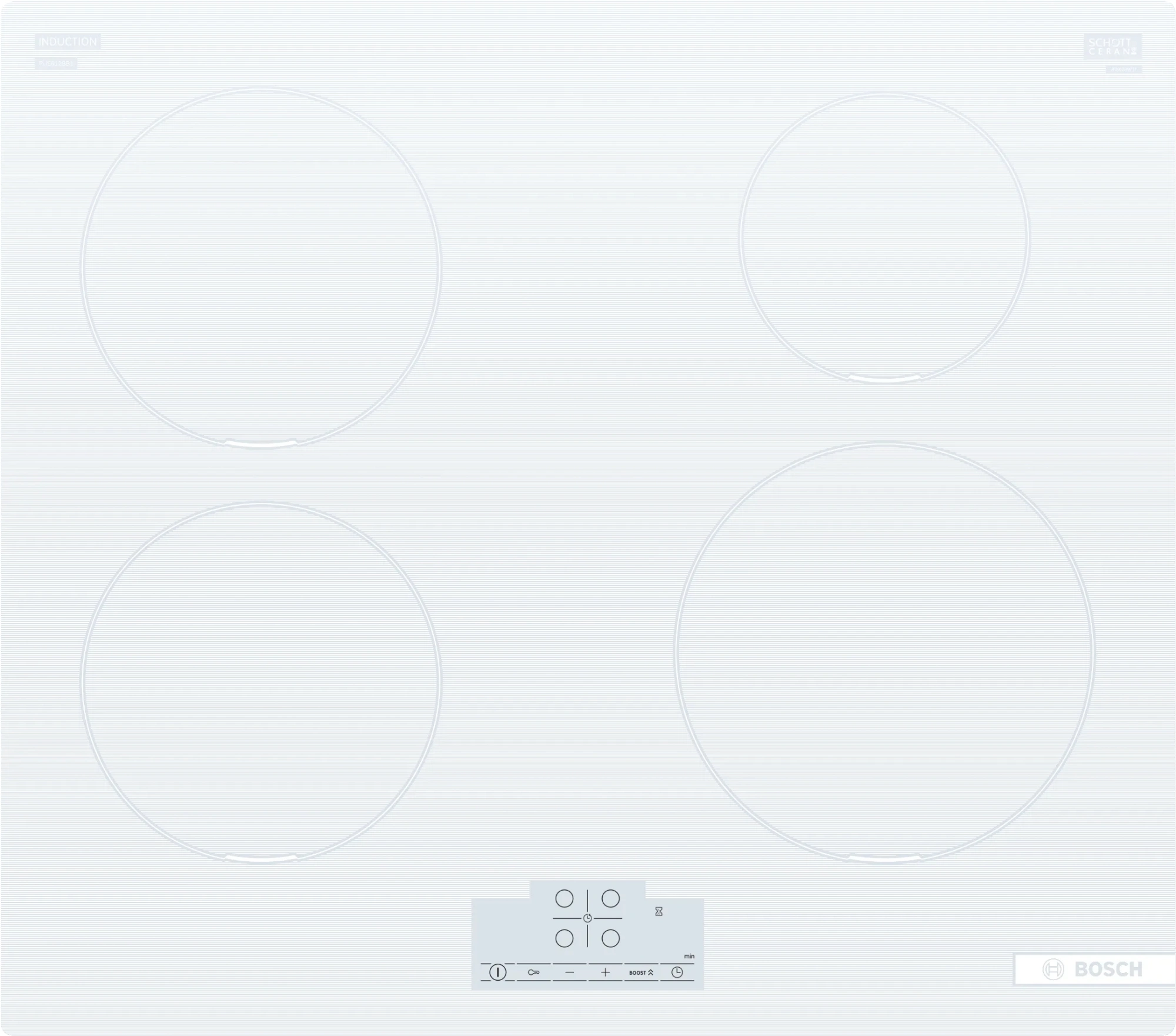 Индукционная варочная поверхность Bosch Serie 6 PUE612BB1E белый