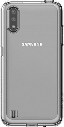 Чехол (клип-кейс) Samsung для Samsung Galaxy A01 araree A cover прозрачный (GP-FPA015KDATR)