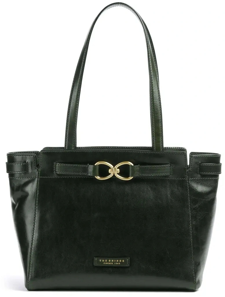 Сумка тоут женская The Bridge Isotta 04642501/I2 темно-зеленая натур.кожа