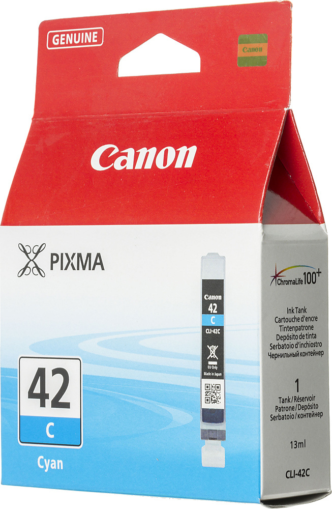 Картридж струйный Canon CLI-42C 6385B001 голубой (600стр.) для Canon PRO-100