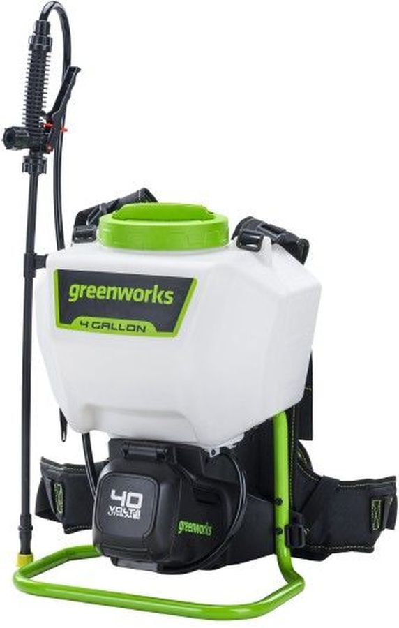 Опрыскиватель Greenworks G40BPS аккум. ранц. 15л белый/зеленый (5300007)
