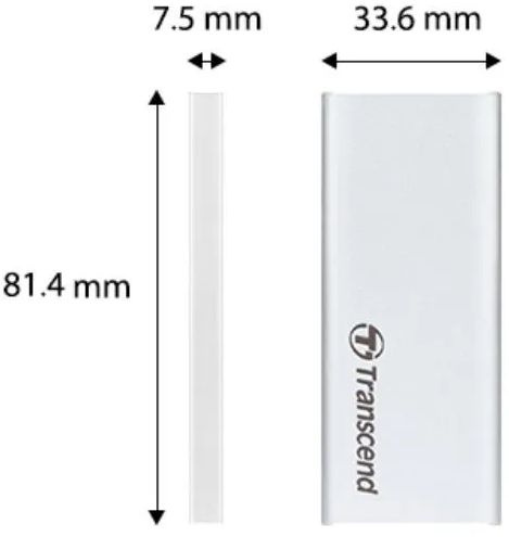 Накопитель SSD Transcend USB-C 250GB TS250GESD260C серебристый USB