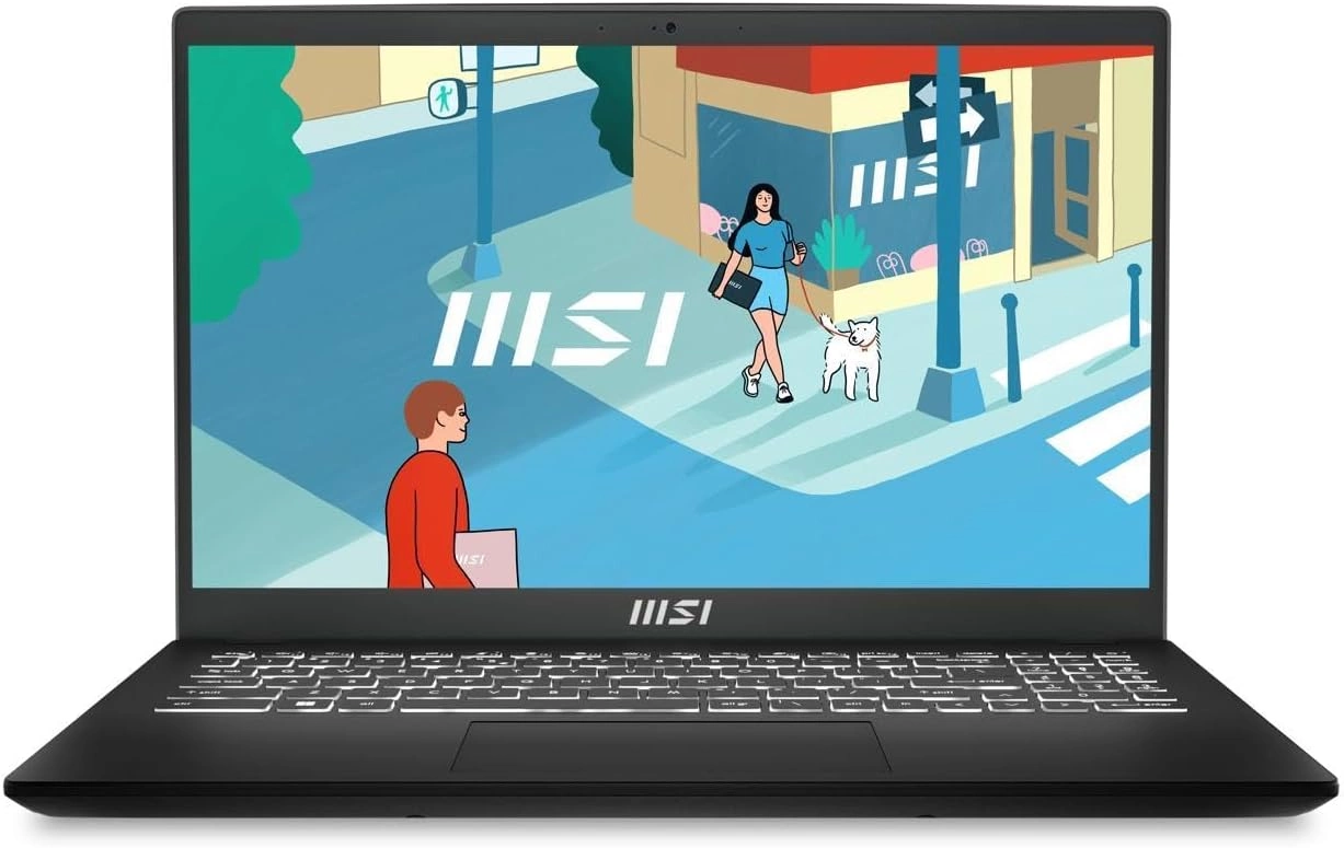 Ноутбук MSI Modern 15 H B13M-097XRU Core i7 13700H 16Gb SSD512Gb Intel Iris Xe graphics 15.6" IPS FHD (1920x1080) Free DOS black WiFi BT Cam (9S7-15H411-097)