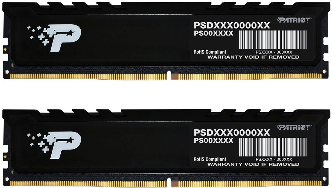 Память DDR5 2x32GB 4800MHz Patriot PSP564G4800KH1 Signature Premium RTL PC5-38400 CL40 DIMM 288-pin 1.1В kit single rank с радиатором Ret