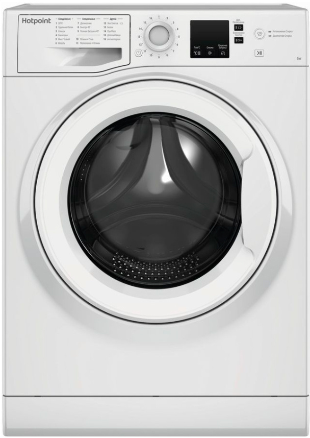 Стиральная машина Hotpoint NUS 5015 H RU класс: A загр.фронтальная макс.:5кг белый