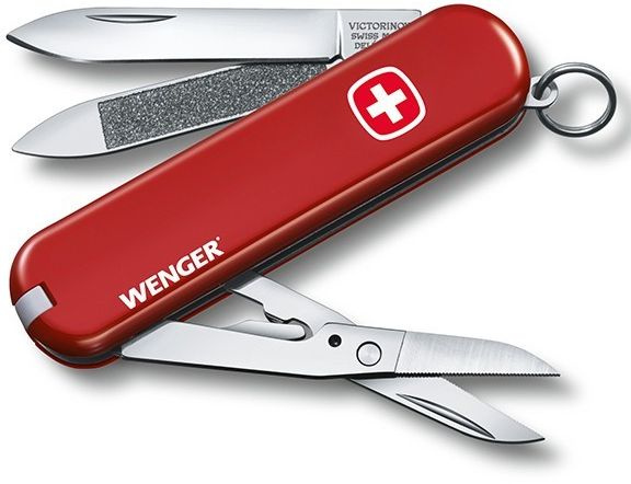 Нож перочинный Victorinox Wenger (0.6423.91) 65мм 7функц. красный карт.коробка