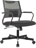 Кресло Бюрократ CH Balance-Low черный Elastic-102 TW-11 сетка/ткань низк.спин. крестов. металл черный