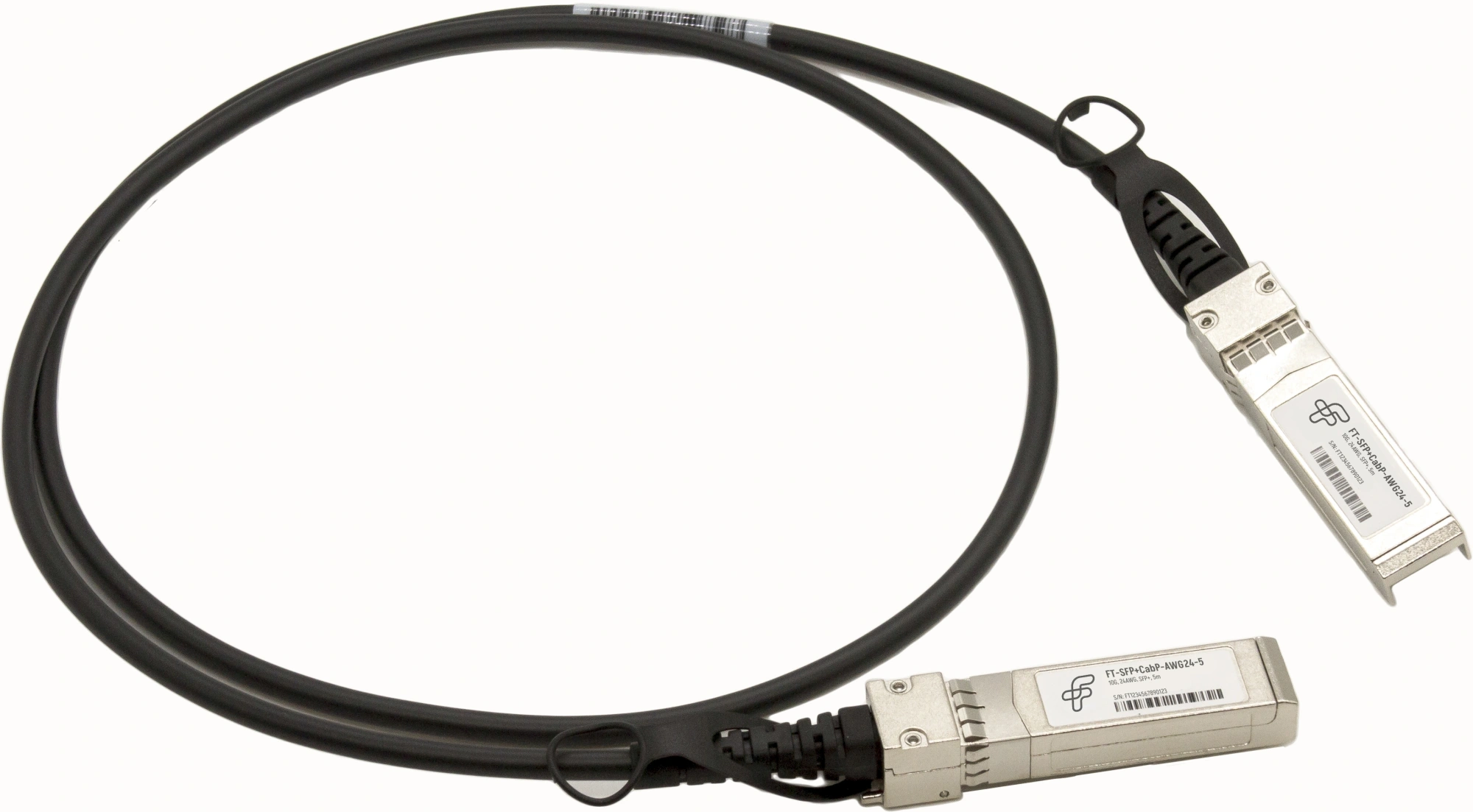 Кабель DAC Future Technologies FT-SFP+CABP-AWG24-5 10Гбит/с Cu 5м черный SFP+-SFP+