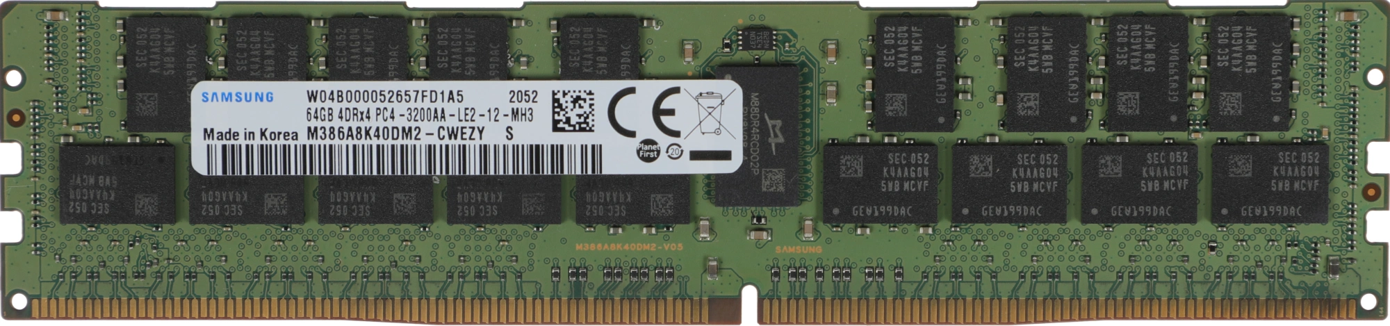 Память DDR4 Samsung M386A8K40DM2-CWE (CWEZY) 64Gb DIMM ECC LR PC4-25600 CL22 3200MHz