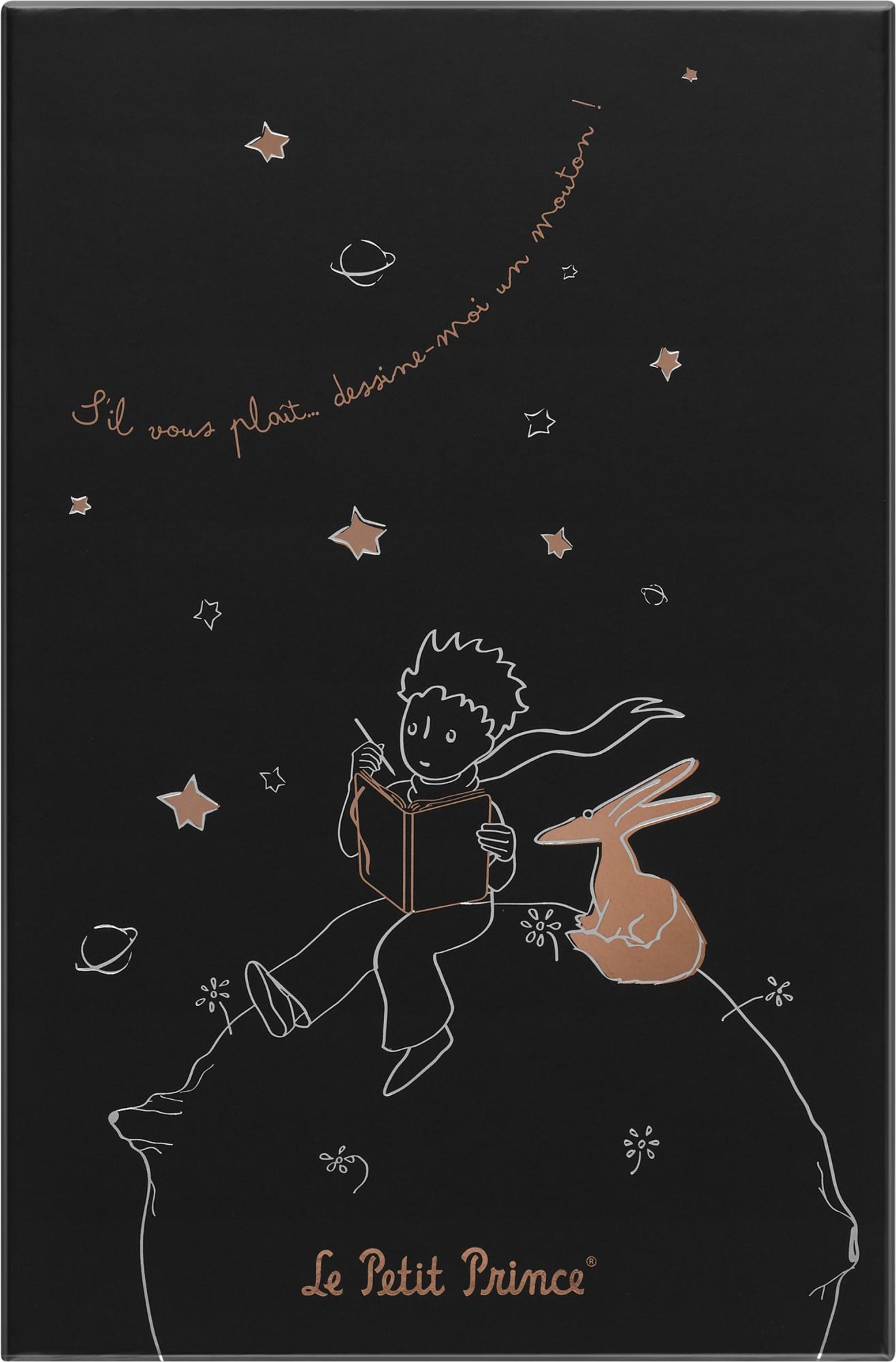 Блокнот Moleskine LIMITED EDITION PETIT PRINCE LEPP04QP060BOX Large 130х210мм 240стр. линейка твердая обложка подар.кор. черный