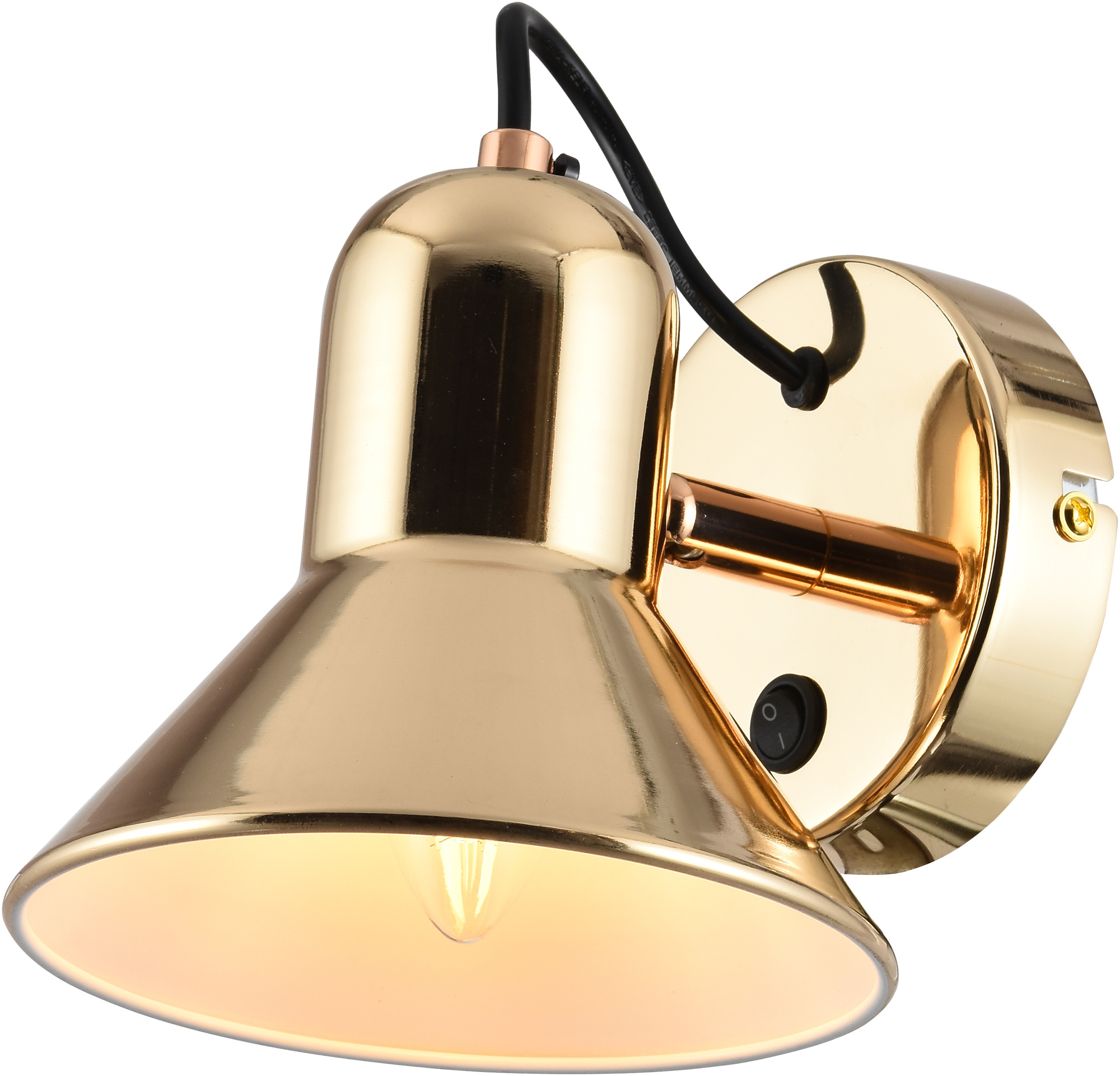 Бра Hiper H227-1 60Вт цв.св.:белый теплый золотистый/золотистый