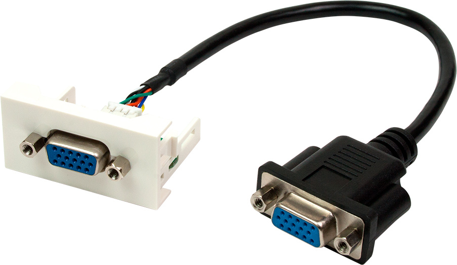 Вставка Lanmaster LAN-WA-LP-VGA-FF-0.2 22.5x45 1xVGA D-SUB