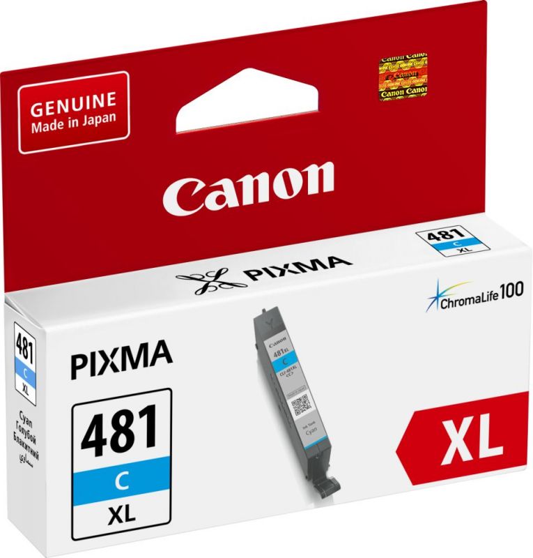 Картридж струйный Canon CLI-481XLC 2044C001 голубой (8.3мл) для Canon Pixma TS6140/TS8140TS/TS9140/TR7540/TR8540