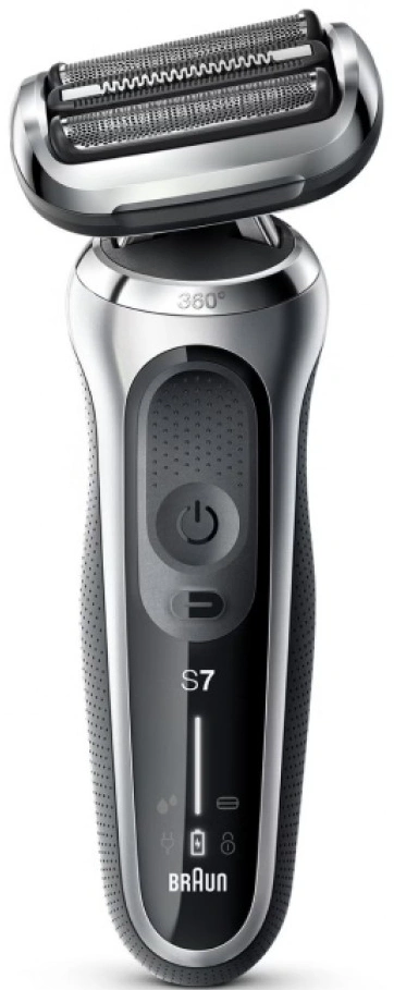 Бритва сетчатая Braun Series 7 71-S1000s реж.эл.:3 питан.:аккум. серебристый/черный