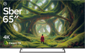 Телевизор LED Sber 65" SDX-65U4125 Салют ТВ черный 4K Ultra HD 60Hz DVB-T DVB-T2 DVB-C DVB-S DVB-S2 USB WiFi Smart TV (RUS)