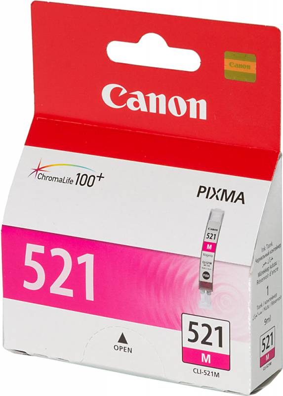 Картридж струйный Canon CLI-521M 2935B004/001 пурпурный для Canon iP3600/4600/MP540/620/630/980