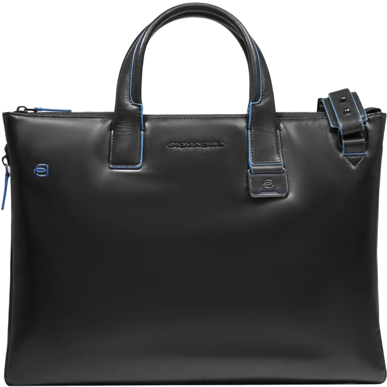 Деловая сумка Piquadro Blue Square CA4021B2/N с отделением для ноутбука 15.6" черная натур.кожа