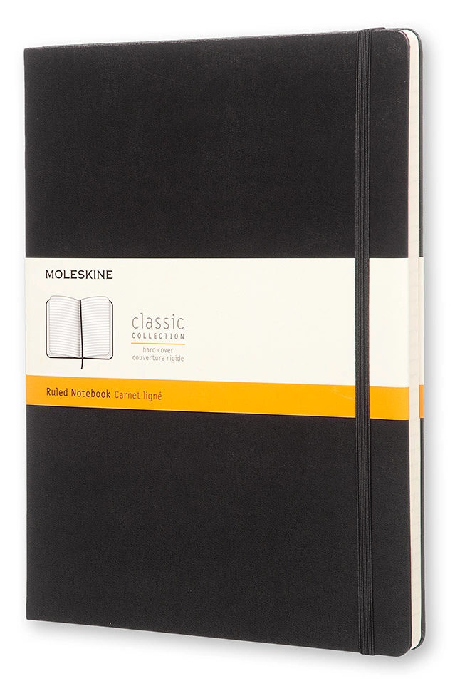 Блокнот Moleskine CLASSIC QP090 XLarge 190х250мм 192стр. линейка твердая обложка черный