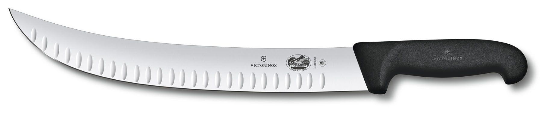 Нож кухонный Victorinox Fibrox (5.7323.31) стальной обвалочный лезв.310мм прямая заточка черный