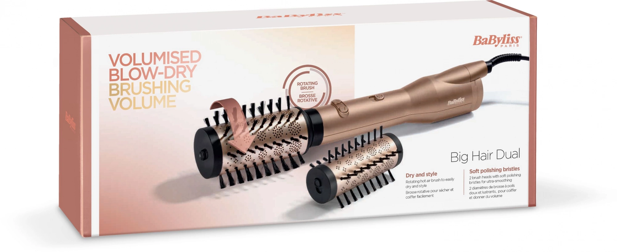 Фен-щетка Babyliss AS952E 650Вт золотистый