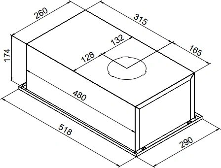 Вытяжка встраиваемая Weissgauff Box 850 PB Black Edition черный управление: кнопочное (1 мотор)