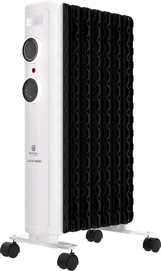 Радиатор масляный Royal Clima Laggio Nero ROR-LN7-1500M 1500Вт белый/серый