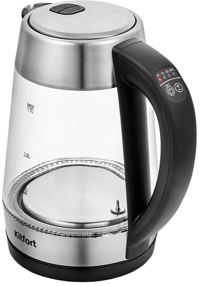Чайник электрический Kitfort КТ-6107 1.7л. 2200Вт серебристый корпус: металл/пластик