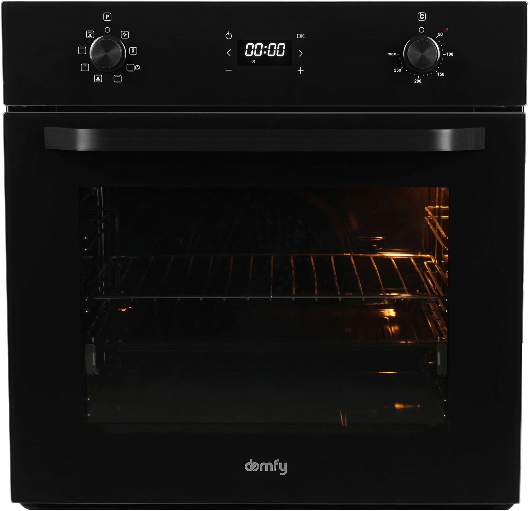 Духовой шкаф Электрический Domfy DM6642EO BG стекло черное