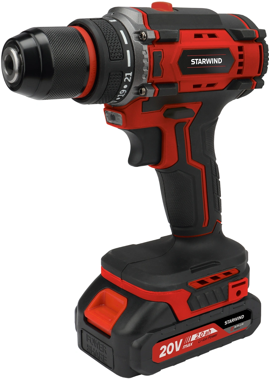 Дрель-шуруповерт Starwind CD20-2.0/2.0S1 40Вт аккум. патрон:быстрозажимной (кейс в комплекте)