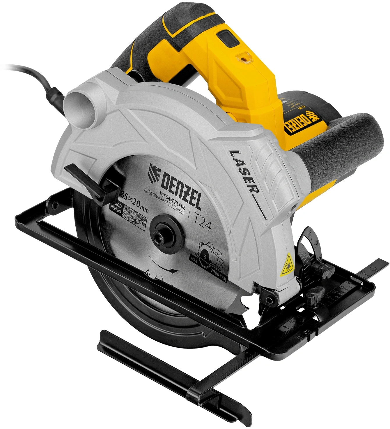 Циркулярная пила (дисковая) Denzel CS-185 1500Вт (ручная) D диска.:185мм (27303)