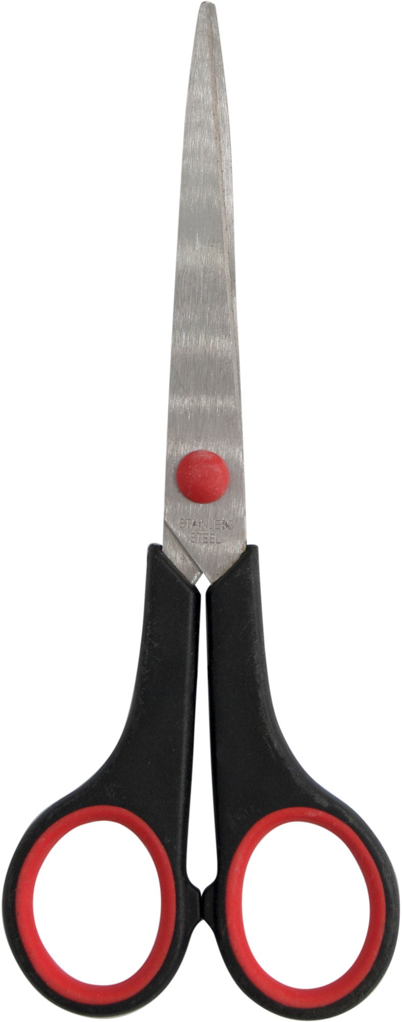 Ножницы Buro Smart универсальные 170мм ручки с резиновой вставкой черный/красный