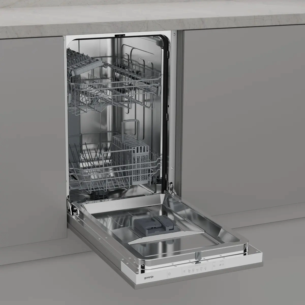 Посудомоечная машина встраив. Gorenje GV522E10WE 1760Вт узкая нержавеющая сталь