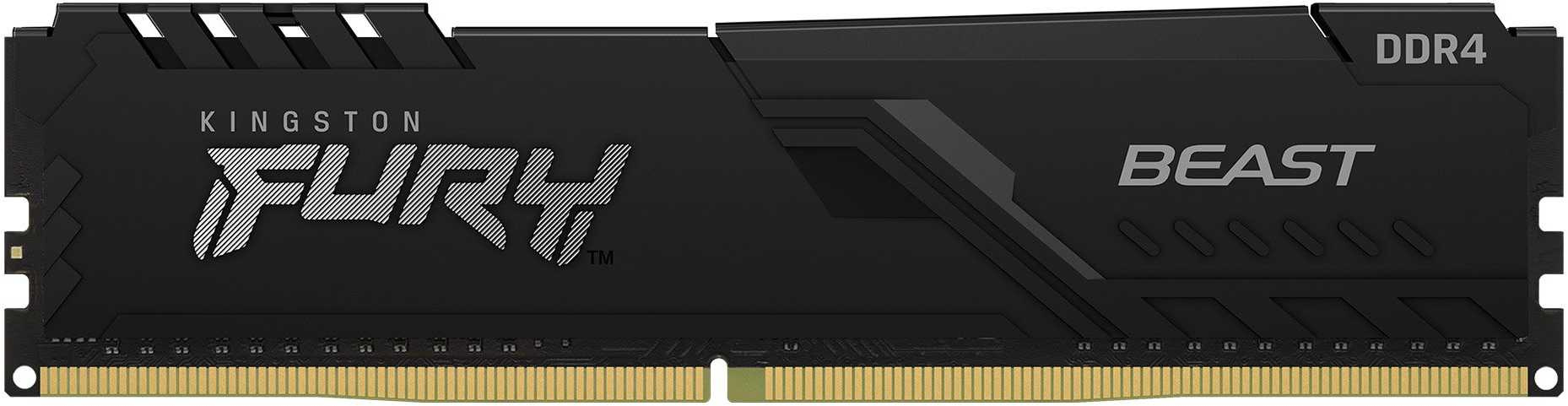Память DDR4 32GB 3200MHz Kingston KF432C16BB/32 Fury Beast Black RTL Gaming PC4-25600 CL16 DIMM 288-pin 1.35В dual rank с радиатором Ret